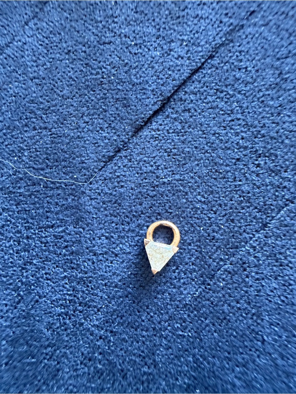 Maria Tash Rose Gold Triangle Pavé Earring Charm
